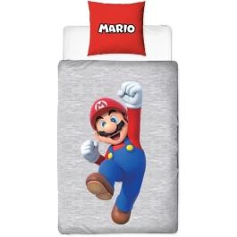 Parure de couette Mario Bros 25 x 4 x 30 cm Multicouleur Lit 2 persones 2 Pièces