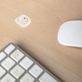 Emuca Lot de 10 interrupteurs à encastrer D21x21, Plastique, Blanc