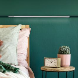 Emuca Luminaire LED Kaus rechargeable par usb avec switch, L 400 mm, Anodisé mat, Plastique et Aluminium