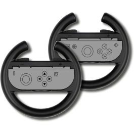 Konix - Volants de course pour Joy-Con Nintendo Switch 2, ergonomiques et simples à installer - Améliorez l'immersion dans vos jeux - Noir