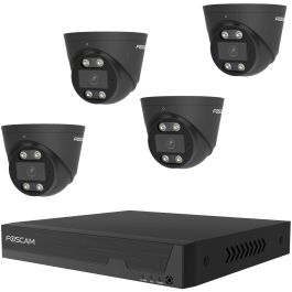 FOSCAM FN9108E-T4-2T Überwachungskameraset 4 Kameras mit Recorder Schwarz