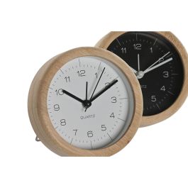 Horloge de table Home ESPRIT Blanc Noir (2 Unités)