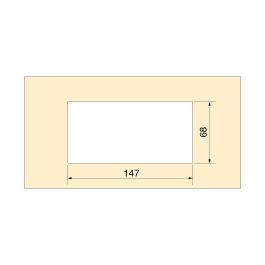 Passe-câbles de table Emuca Quadrum, rectangulaire, 159x80mm, à encastrer, Aluminium, Peint en noir
