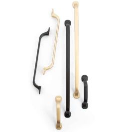 GIUSTI Poignée Cadier Zamak Noir Mat Distance Trous 256mm