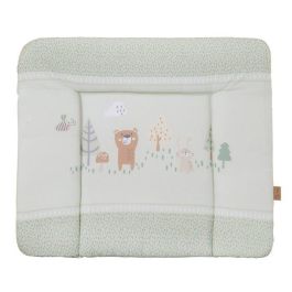 Matelas a langer - ROBA - WOODLAND BUDDIES - 85 x 75 cm - Bords réhaussés - Vert pastel motif animaux