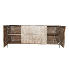 Buffet Home ESPRIT Blanc Bois de manguier 180 x 40 x 80 cm