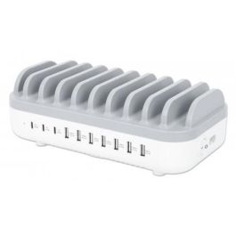 MANHATTAN 10-Port USB-Ladestation 120W weiß/grau