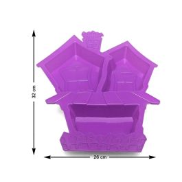 Boîte à bonbons en forme de maison pour Halloween, décor de fête en couleur violette, thème sorcières et mystère Precio: 1.572. SKU: B1FMRJDTKC