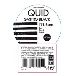 Bol Porcelana Gastro Black Quid 11,5 cm (24 Unidades)