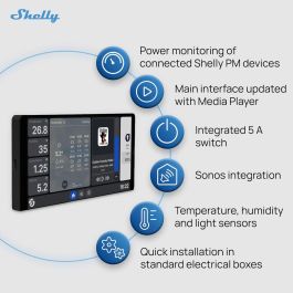 Panneau de contrôle Shelly WALL DISPLAY X2(BL)+BLUHT(BLK)