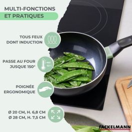 Wok Fackelmann Brandao Noir Aluminium 2 Pièces