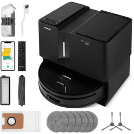 Sencor SRV 9790BK - Aspirateur robot avec navigation laser 3D et auto-lift, 5000 Pa, batterie 5200 mAh (200 min), nettoyage humide et autonettoyant Precio: 707.664. SKU: B1K7F8D3BL