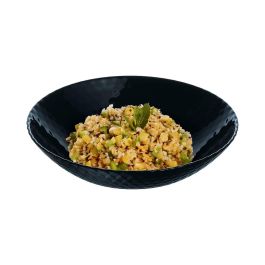 Plato Hondo Vidrio Pampille Negro Luminarc 20 cm