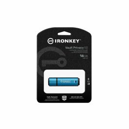 Kingston IronKey Vault Privacy 50 Clé USB 16 Go Chiffrée AES-256 FIPS 197 USB 3.2 Gen 1 Étanche IPX8