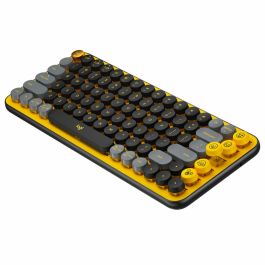 Logitech Clavier Sans Fil POP Keys Mécanique avec Touches Emoji Personnalisables, Bluetooth ou USB, Compact et Durable - Jaune