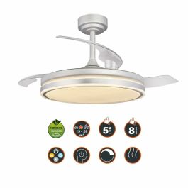 Ventilateur de Plafond CristalRecord RETRACT MOSS Gris 72 W