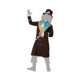 Costume Sombrerero Loco adulte Homme Marron Taille XS-S Complet avec Veste, Chapeau et Collier - Polyester
