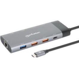 MANHATTAN USB-C PD 10-in-1 Dual-Monitor 8K Dockingstation