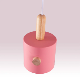 Lampe Suspendue "Scarlet" SKD-P1014-S Métal Bois Hauteur Réglable Design Moderne