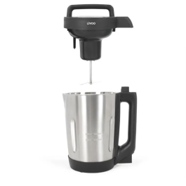 Livoo DOP260N Blender Chauffant à Soupe Gris et Noir - 5 Fonctions (Mixeur, Soupe, Boissons) et Nettoyage Automatique