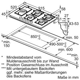Plaque au gaz Siemens ER9A6SH40