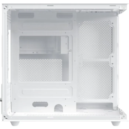 Xigmatek Boîtier PC Aqua M Lite Arctic Blanc EN44427 - Format Micro-ATX, Cube, 5 Ventilos ARGB 120mm, 2 Panneaux Verre Trempé, USB 3.0