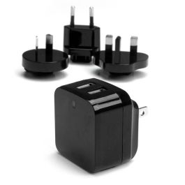 Chargeur mural Startech USB2PACBK Noir