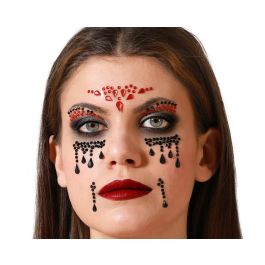 Stickers de Bijoux Faciaux Gothiques Adhésifs Rouges et Noirs avec Détail de Larme - Maquillage Effet Dramatique pour Halloween Precio: 9.99. SKU: B18JQKARDF