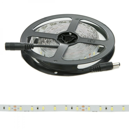 Bande LED Flexible 300 LEDs 40W 4000Lm CRI85 6000K SMD2835 24VDC IP20 x5M 40.000H GR-RDT2835-60-24-CW - Blanc Froid
