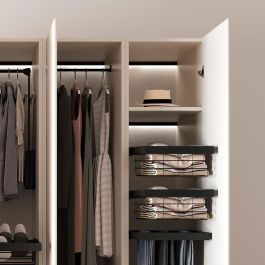 Emuca Jeu d'entretoises latérales pour le cadre Hack, Plastique noir, Plastique,