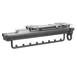 HERRAJES ALK 9037.256. Perchero Frontal Extraíble Série Óptima, Finition Grafito, Capa. 9 Perchas, 455mm