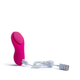 Platanomelón Vibromasseur Clitoridien Cala Fuchsia Silicone Rechargeable USB Résistant à l'Eau avec Télécommande 1 Unité