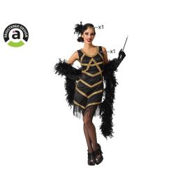 Déguisement Charleston Années Folles Femme Adulte - Robe Courte Noire à Franges et Bandes Dorées - Taille XL Precio: 20.28. SKU: B1BS66PWCF