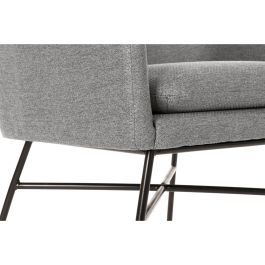 Fauteuil DKD Home Decor Noir Gris clair Métal 66 x 62 x 76,5 cm