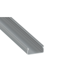 KIMERA-"EGEN" Profilé Aluminium Anodisé Argent avec Diffuseur Opal, Tapons et Clips de Fixation 2,02M