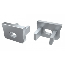 Bouchon de Finition Profil Type X - Aluminium Argent