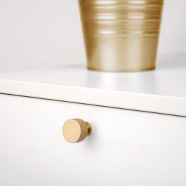 Emuca Lot de 10 boutons pour meubles Argos, diamètre 30mm, Aluminium, Or