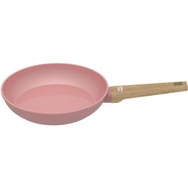 Set de 3 poeles - Tous feux dont induction - ARTHUR MARTIN - AM5388 - Revetement céramique - Ø 20-24-28 cm - Rose