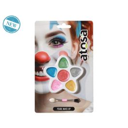 Palette de maquillage pailleté multicolore en forme d'étoile avec applicateur pour déguisement de clown, carnaval, Halloween et spectacle Precio: 1.572. SKU: B199XN27ZJ