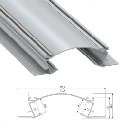 Profil Aluminium VEDA 2,02M - Anodizado Plata