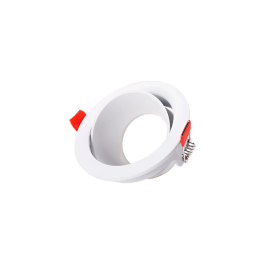 Downlight circulaire GU10 blanc sans douille/ampoule