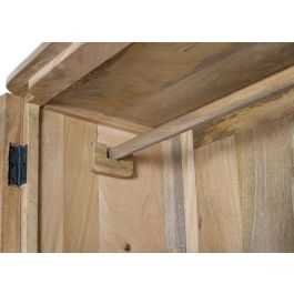 GINER Y COLOMER - Armadio - Armoire en bois de manguier naturel avec 2 portes, étagères amovibles et penderie - Lignes épurées et coins arrondis