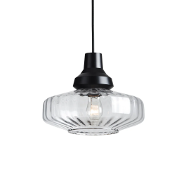 Lampe suspendue New Wave Optic Clear E27 sans ampoule
