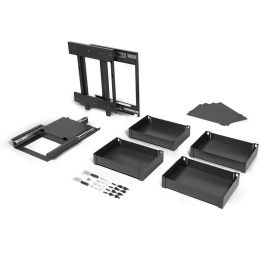 MENAGE CONFORT NOVA FLAT, Étagère d'angle extractible, Finition anthracite, Acier peint, Fermeture amortie, Rangement cuisine