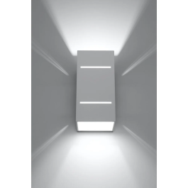 Applique murale Blocco SOL-SL.0478, blanc, noir, gris