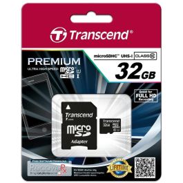 CARD 32GB Transcend Premium MicroSDHC 45MB/s +Adapter