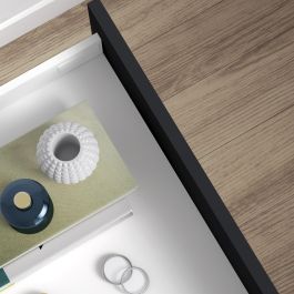 Emuca Tiroir extérieur Vertex Push Synchro avec réglages 3D, hauteur 178mm , 40kg, profondeur 450mm, Acier, Peint en blanc