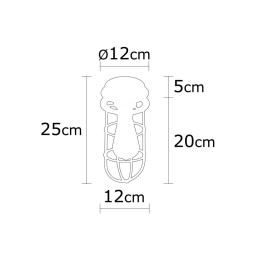 Lampe de Plafond Style Industriel "Kimil - N-1075" Noir 1xE27 Sans Ampoule [OPV-525NOR1495]