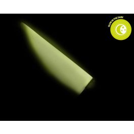 Couteau factice avec effet sang 41 cm - Brillant dans le noir - Accessoire pour déguisement, Halloween et décoration horrifique