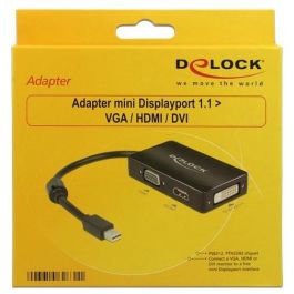 DELOCK Adapterkabel mini DisplayPort Stecker > 1 x VGA + 1 x HDMI + 1 x DVI 24+1 schwarz
